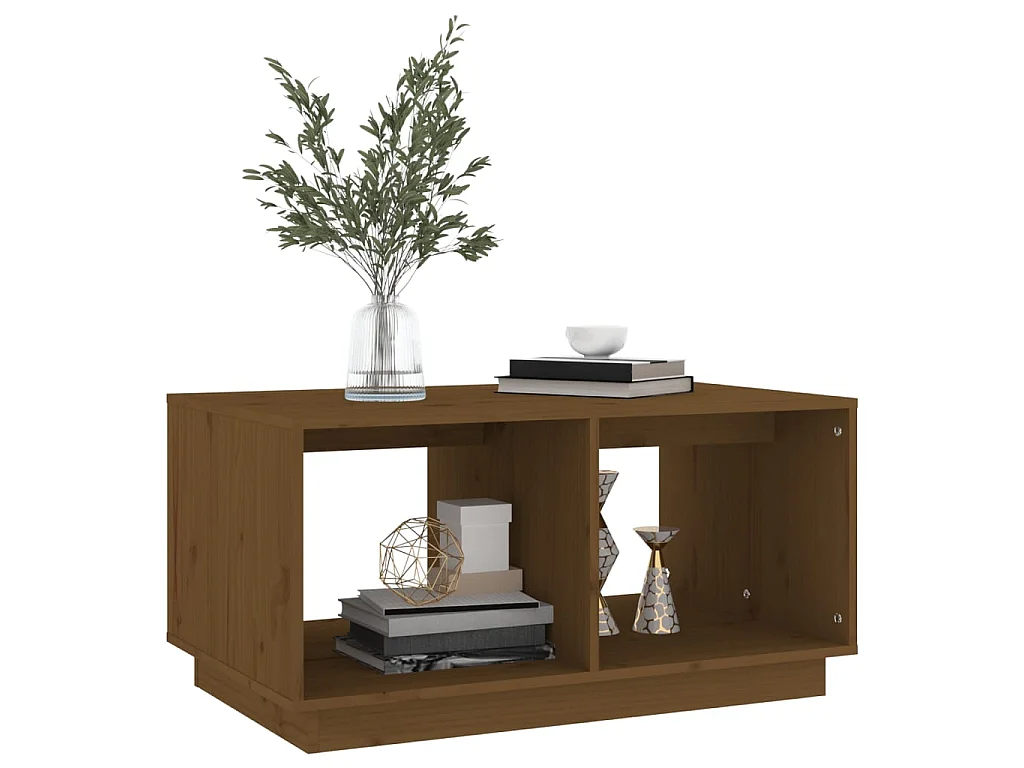 Couchtisch Beistelltisch Honigbraun 80x50x40 cm Massivholz Kiefer -MN73368