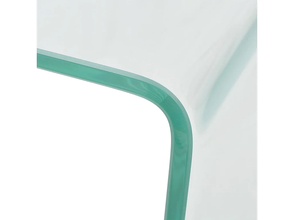 Couchtisch Beistelltisch aus gehärtetem Glas 49,5 x 50 x 45 cm Transparent -MN76979