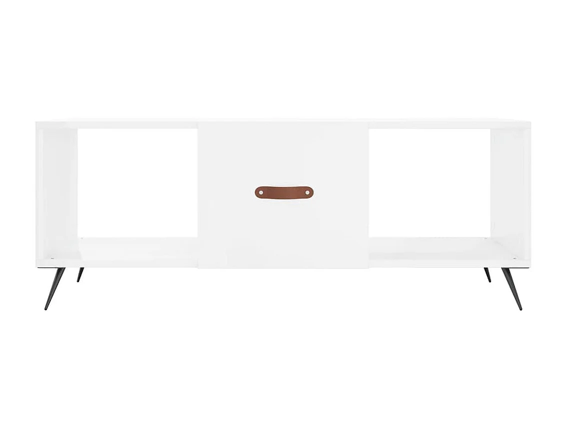 Couchtisch Beistelltisch Hochglanz-Weiß 102x50x40 cm Holzwerkstoff -MN59367