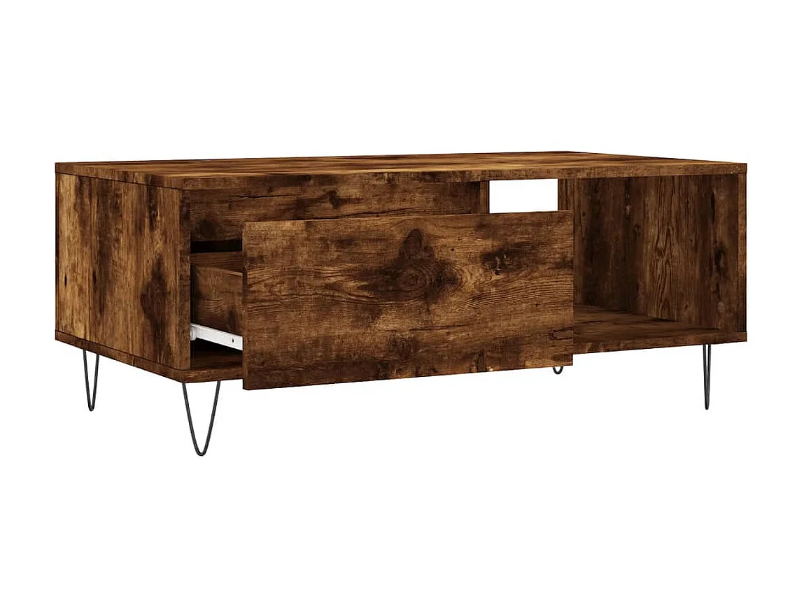 Couchtisch Beistelltisch Räuchereiche 90x50x36,5 cm Holzwerkstoff -MN88917