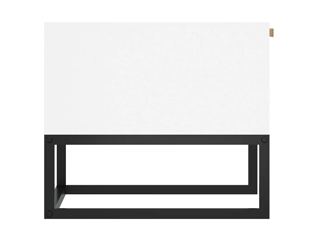 Couchtisch Beistelltisch Weiß 80x40x35 cm Holzwerkstoff und Eisen -MN84221