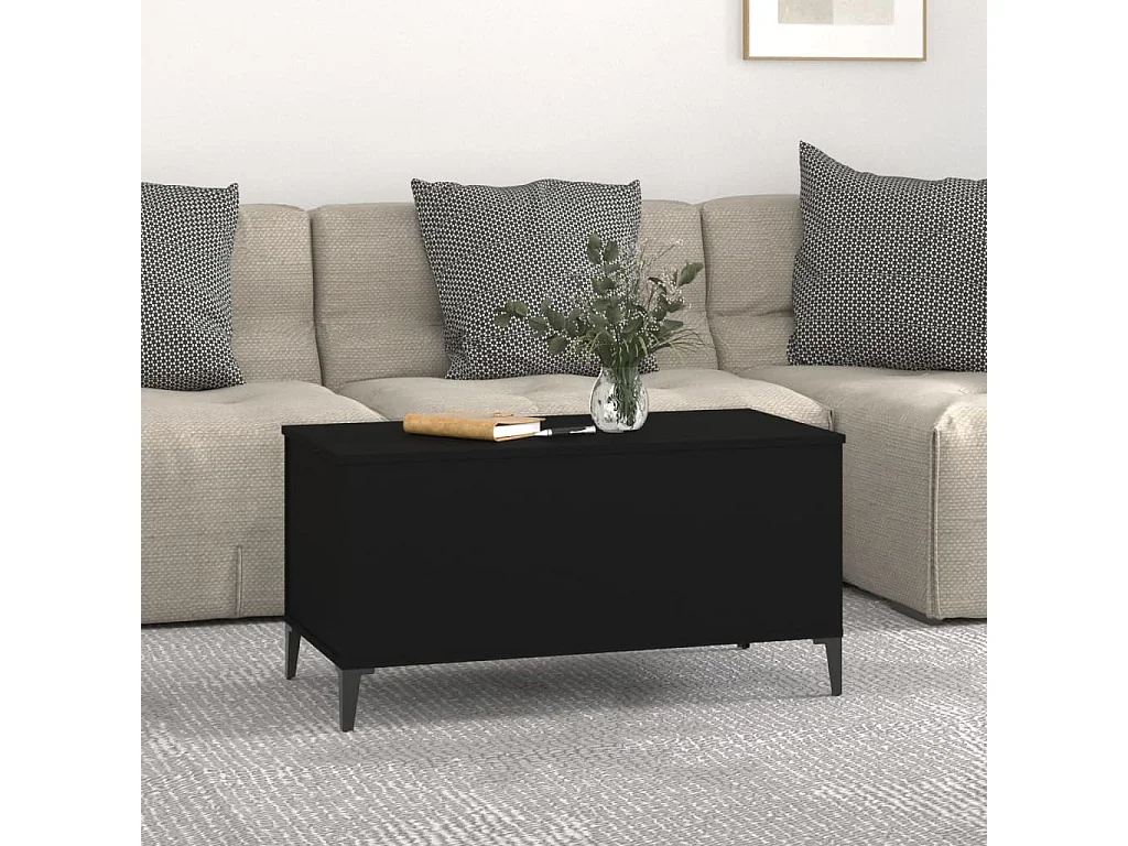 Couchtisch Beistelltisch Schwarz 90x44,5x45 cm Holzwerkstoff -MN31051