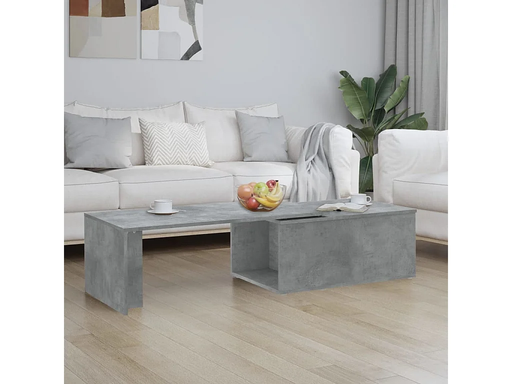 Couchtisch Beistelltisch Betongrau 150x50x35 cm Holzwerkstoff -MN37652