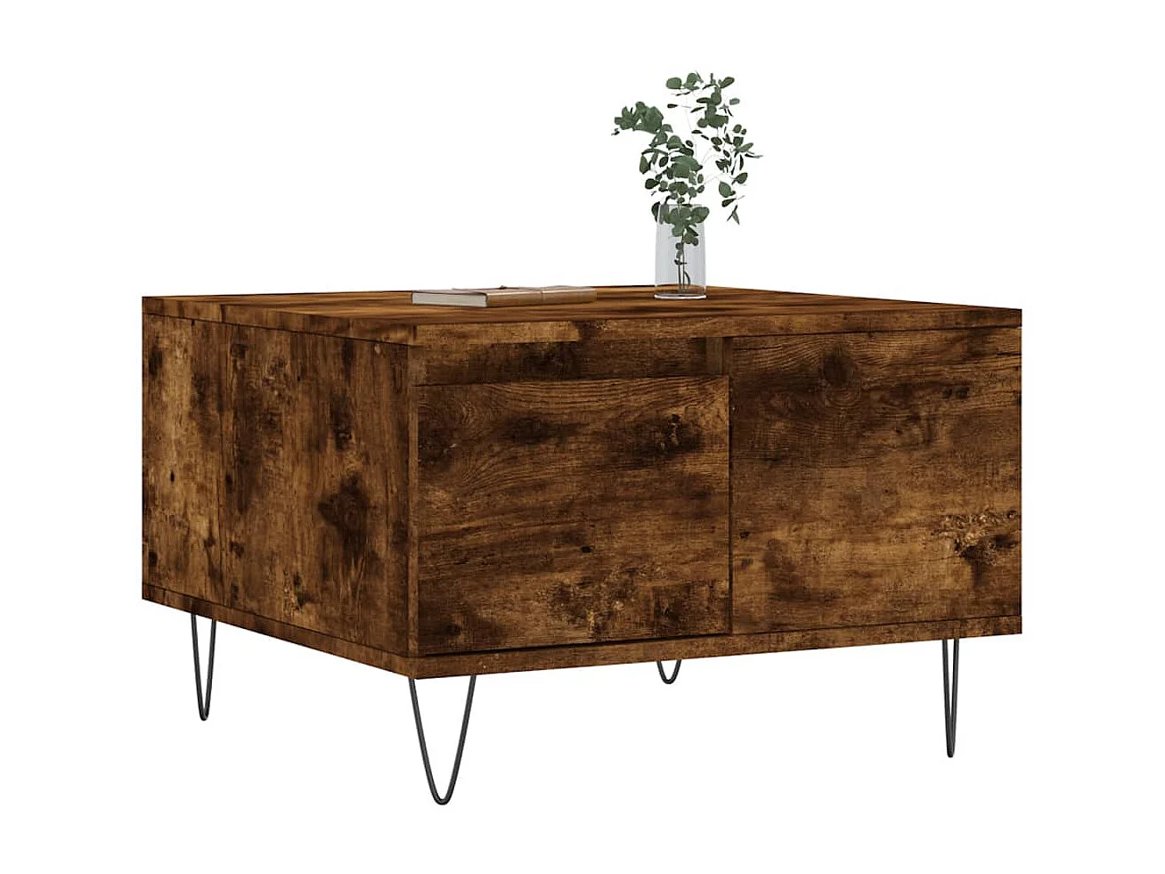 Couchtisch Beistelltisch Räuchereiche 55x55x36,5 cm Holzwerkstoff -MN61616