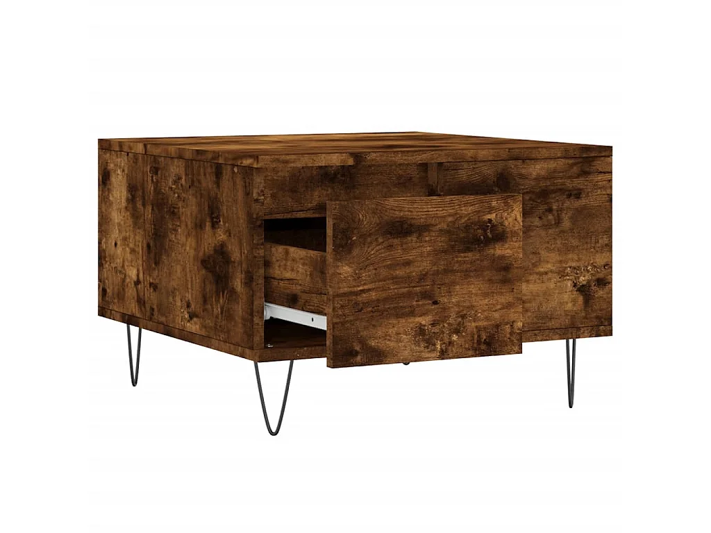 Couchtisch Beistelltisch Räuchereiche 55x55x36,5 cm Holzwerkstoff -MN61616