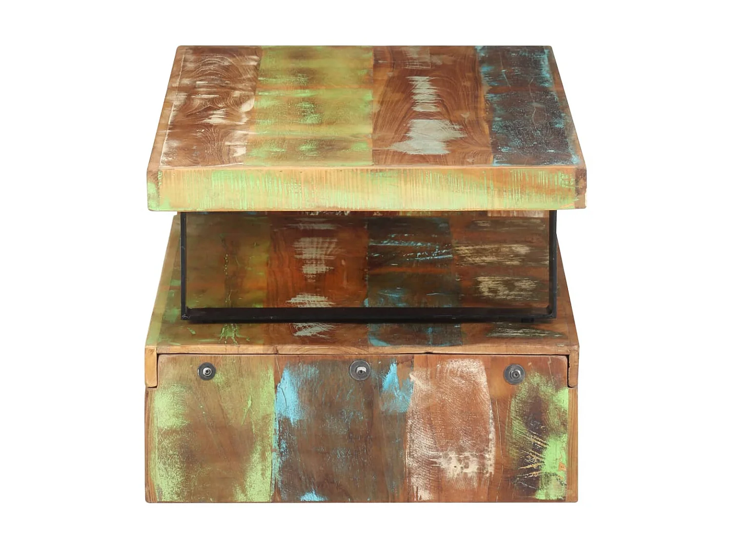 2-tlg. Couchtisch,Beistelltisch-Set Recyceltes Massivholz -MN56617