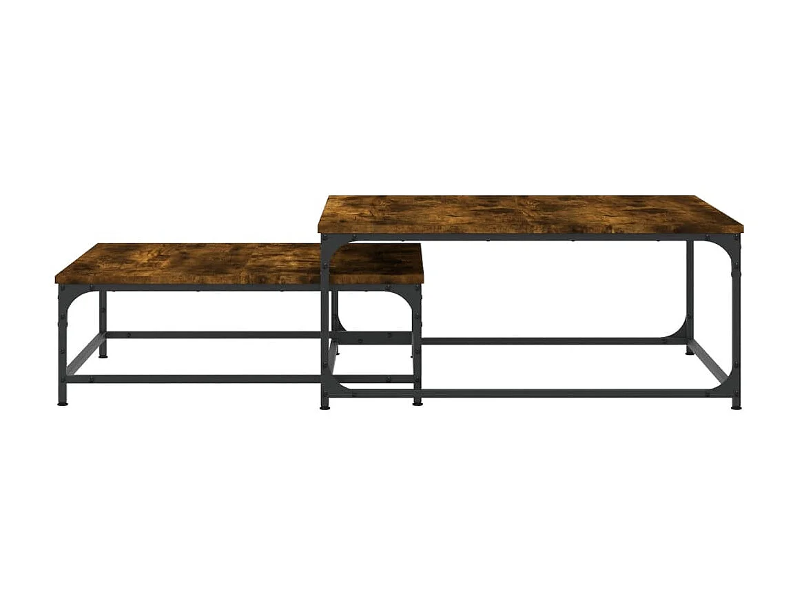 2er-Set Satztische Couchtische Räuchereiche Holzwerkstoff -MN20309