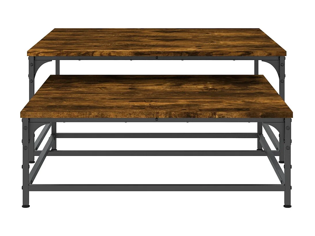 2er-Set Satztische Couchtische Räuchereiche Holzwerkstoff -MN20309