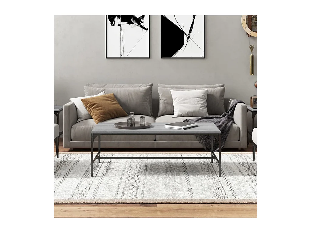 Couchtisch Beistelltisch Grau Sonoma 100x50x35 cm Holzwerkstoff -MN74589