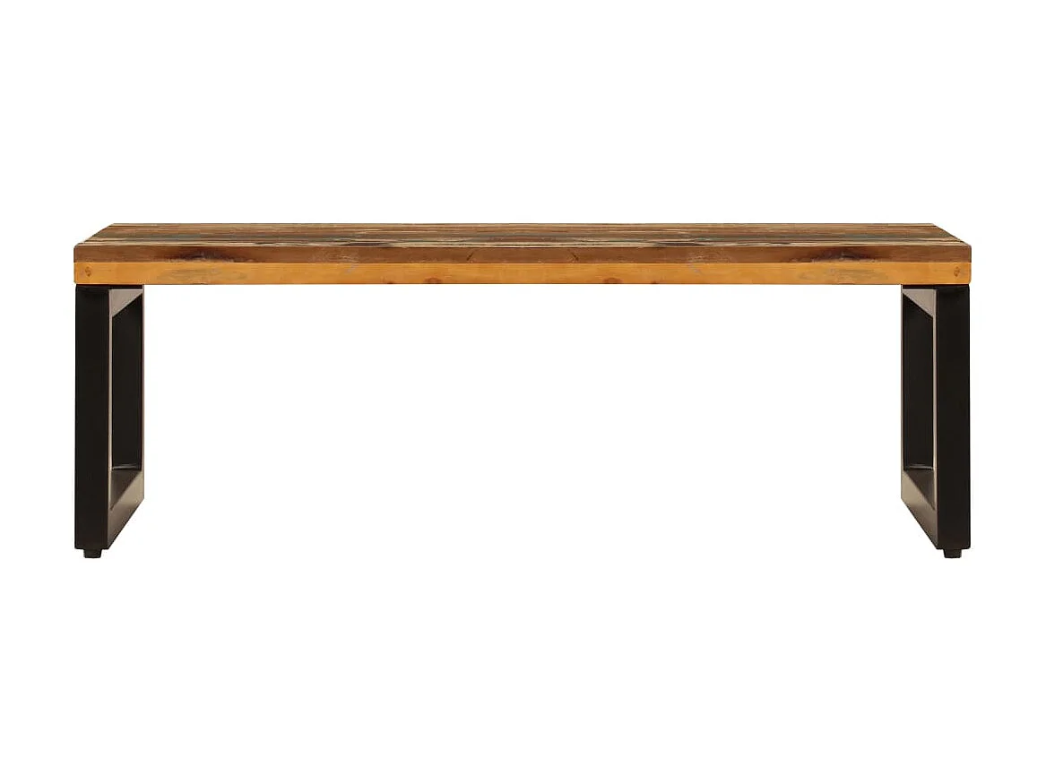 Couchtisch Beistelltisch 100x50x35 cm Altholz und Stahl -MN29551