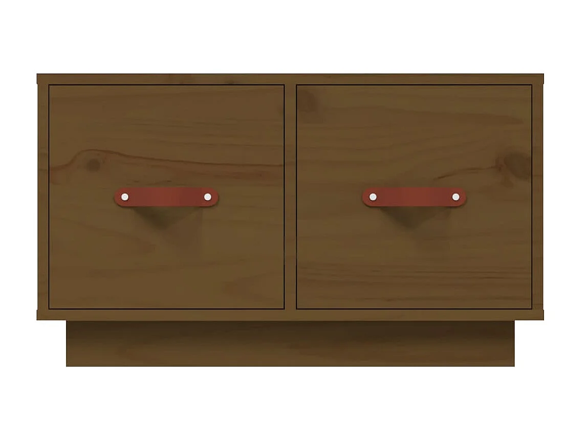 Couchtisch Beistelltisch Honigbraun 60x53x35 cm Massivholz Kiefer -MN63566