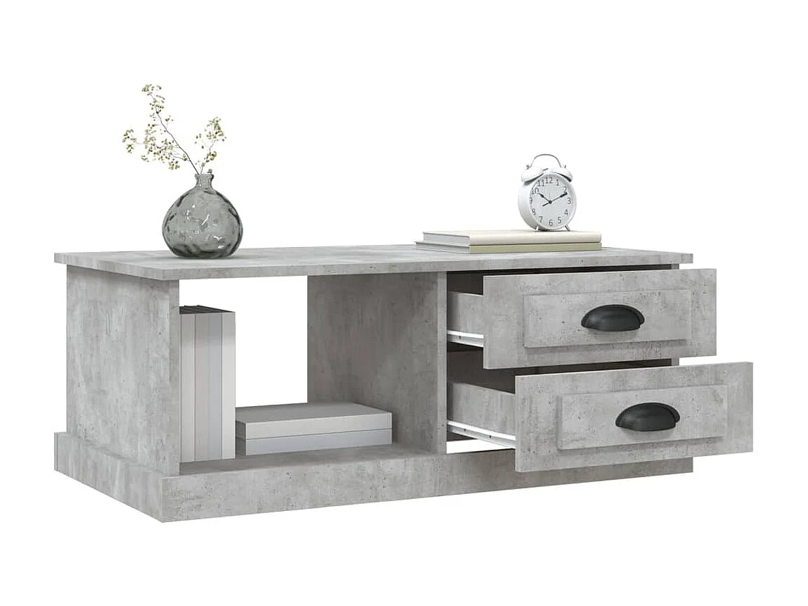 Couchtisch Beistelltisch Betongrau 90x50x35 cm Holzwerkstoff -MN82982
