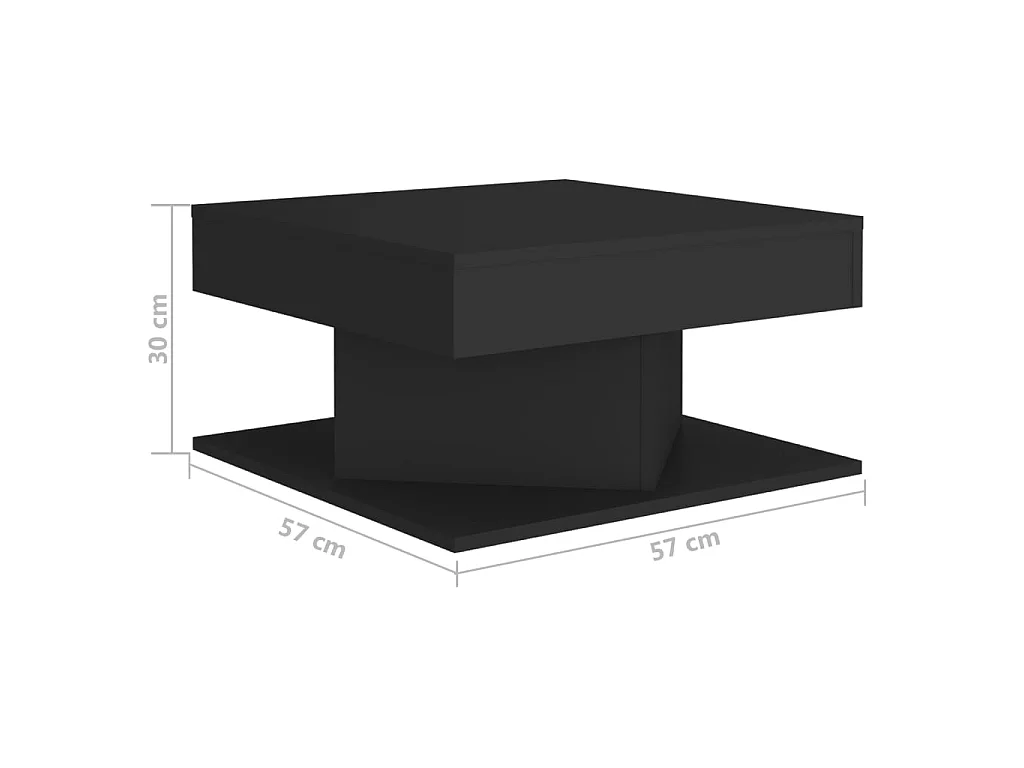 Couchtisch Beistelltisch Schwarz 57x57x30 cm Holzwerkstoff -MN16920