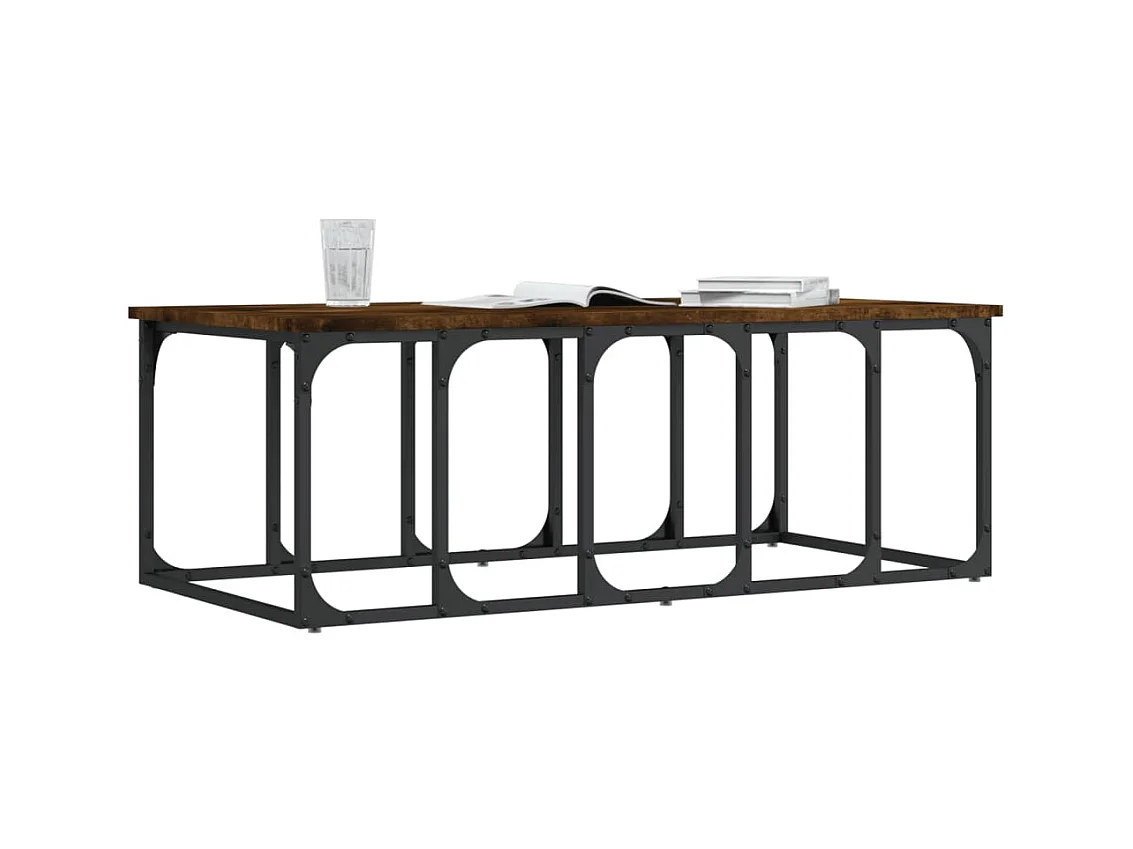 Couchtisch Beistelltisch Räuchereiche 100x50x35,5 cm Holzwerkstoff -MN30741