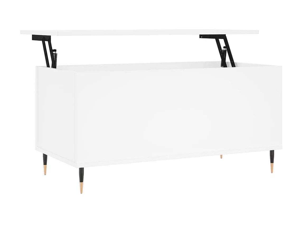 Couchtisch Beistelltisch Weiß 90x44,5x45 cm Holzwerkstoff -MN52453