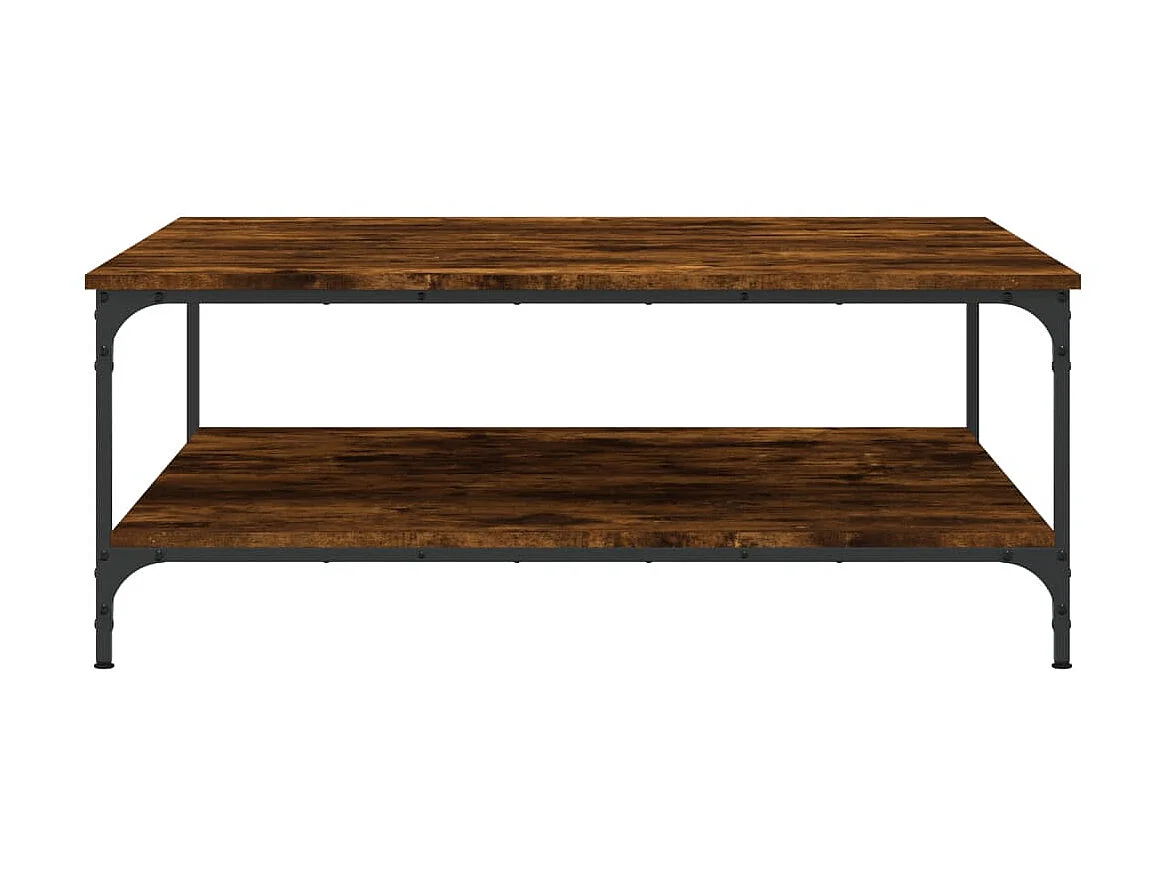 Couchtisch Beistelltisch Räuchereiche 100x100x40 cm Holzwerkstoff -MN62050