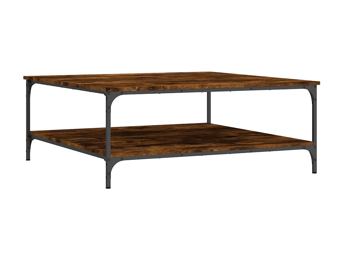 Couchtisch Beistelltisch Räuchereiche 100x100x40 cm Holzwerkstoff -MN62050