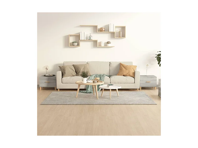 2er-Set Couchtische Beistelltisch Grau Sonoma 50x50x40 cm Holzwerkstoff -MN90605