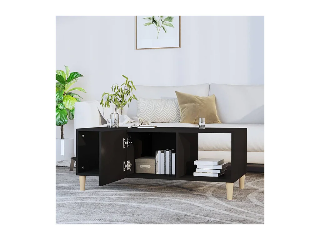 Couchtisch Beistelltisch Schwarz 102x50x40 cm Holzwerkstoff -MN21487