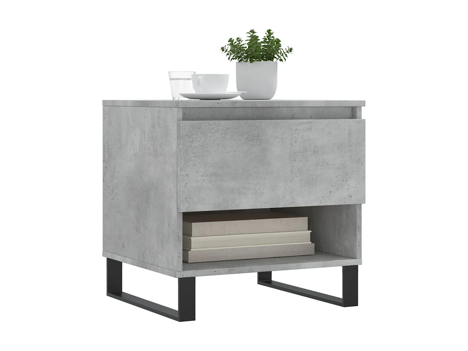 2er-Set Couchtische Beistelltisch Betongrau 50x46x50 cm Holzwerkstoff -MN48703