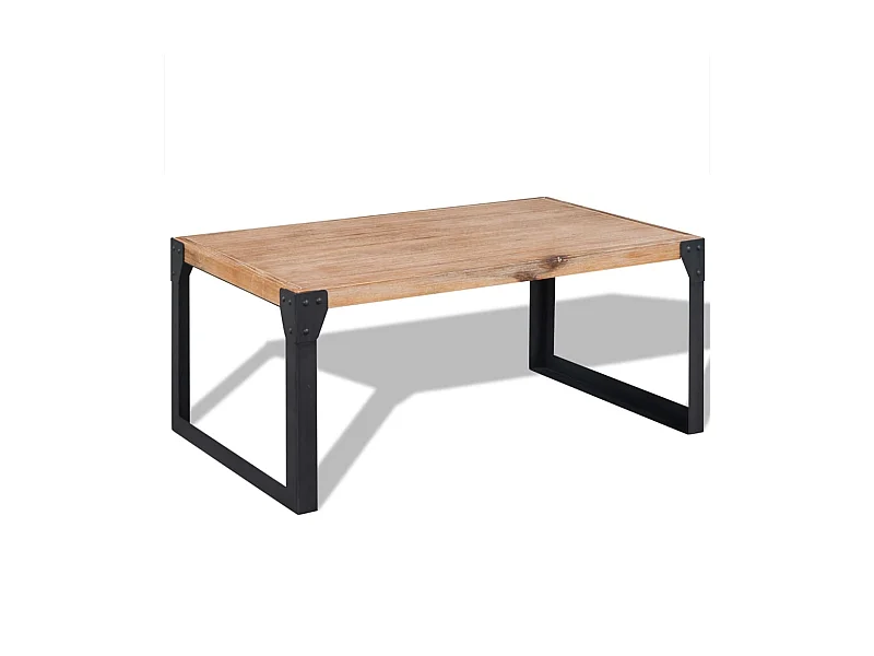 Couchtisch Beistelltisch Akazienholz Massiv 100 x 60 x 45 cm -MN64990