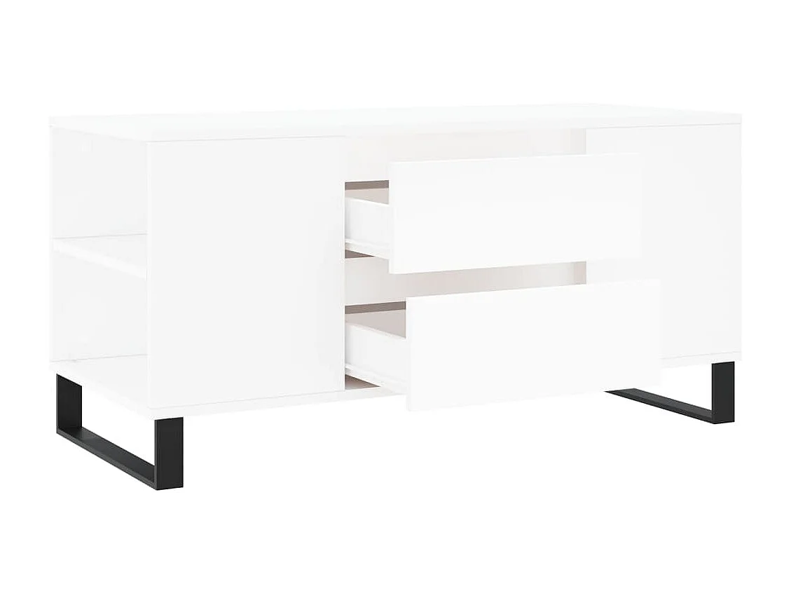 Couchtisch Beistelltisch Weiß 102x44,5x50 cm Holzwerkstoff -MN30733