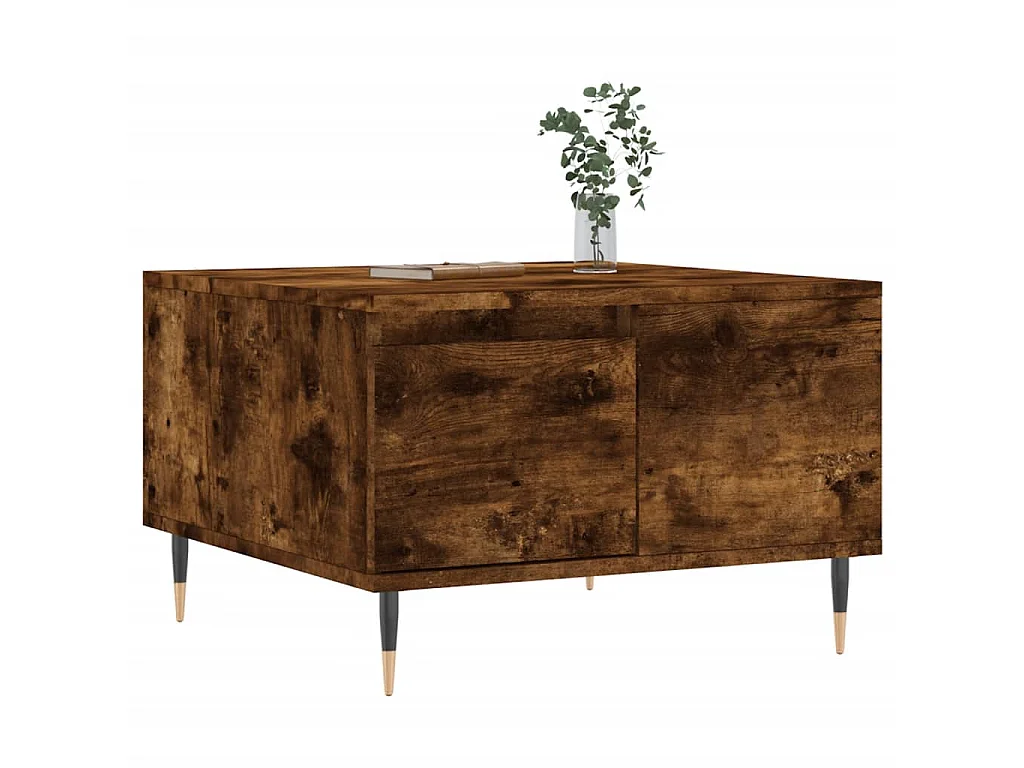 Couchtisch Beistelltisch Räuchereiche 55x55x36,5 cm Holzwerkstoff -MN79626