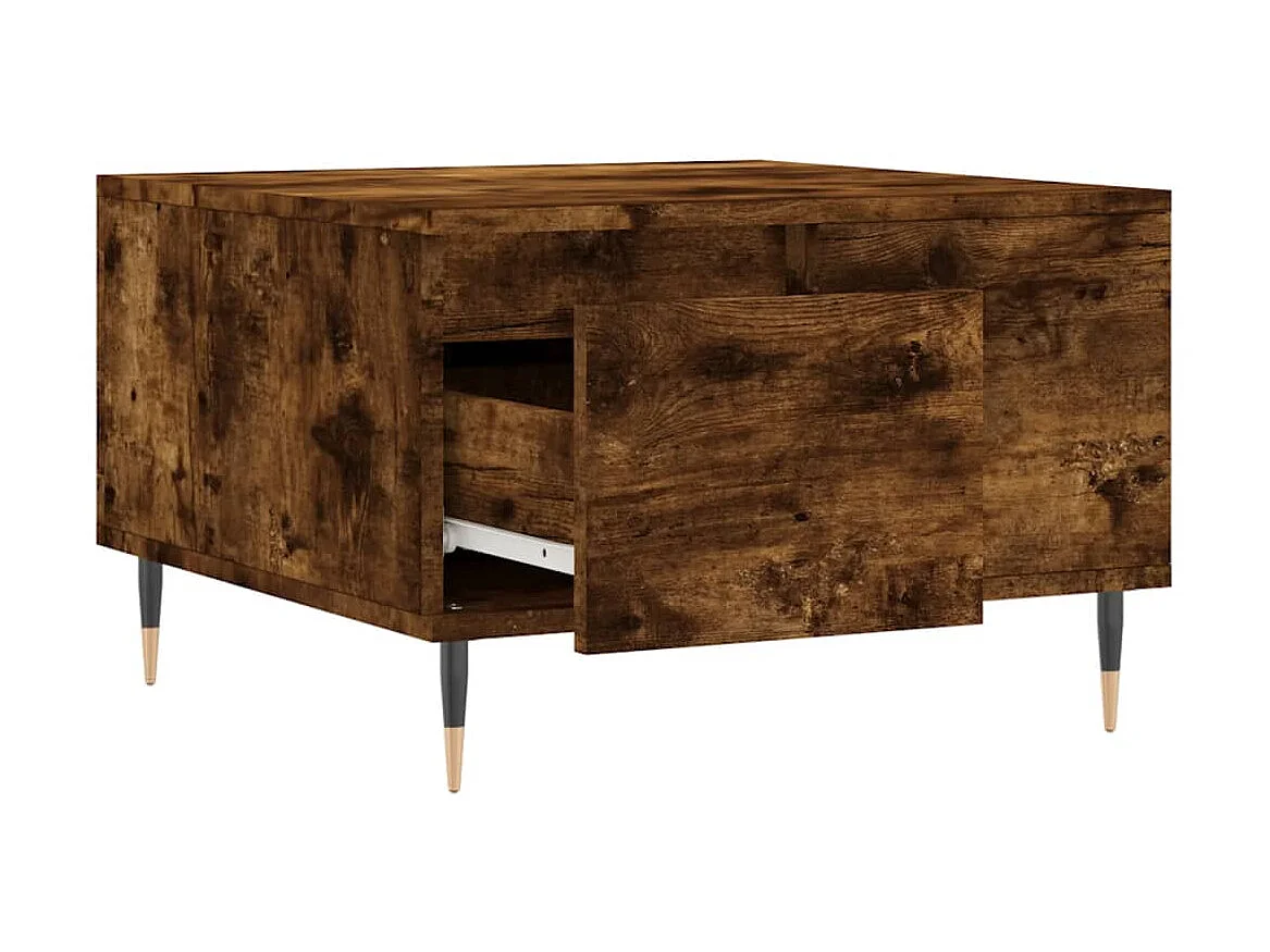 Couchtisch Beistelltisch Räuchereiche 55x55x36,5 cm Holzwerkstoff -MN79626