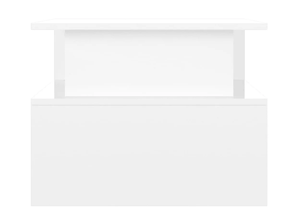 Couchtisch Beistelltisch Hochglanz-Weiß 90x55x42,5 cm Holzwerkstoff -MN91460