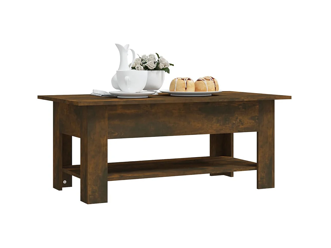 Couchtisch Beistelltisch Räuchereiche 102x55x42 cm Holzwerkstoff -MN93046