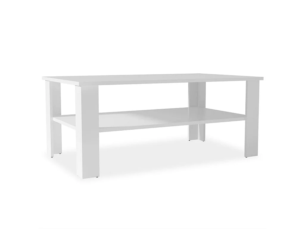 Couchtisch Beistelltisch Holzwerkstoff 100x59x42 cm Weiß -MN40453