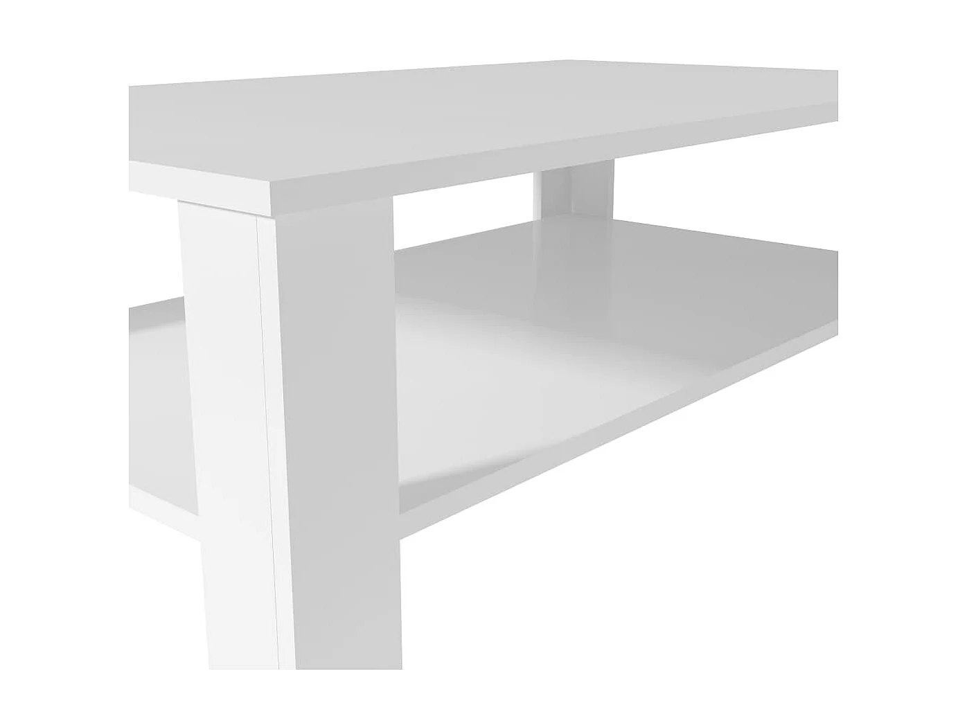 Couchtisch Beistelltisch Holzwerkstoff 100x59x42 cm Weiß -MN40453