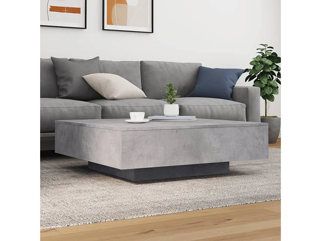 Couchtisch Beistelltisch Betongrau 100x100x31 cm Holzwerkstoff -MN44771