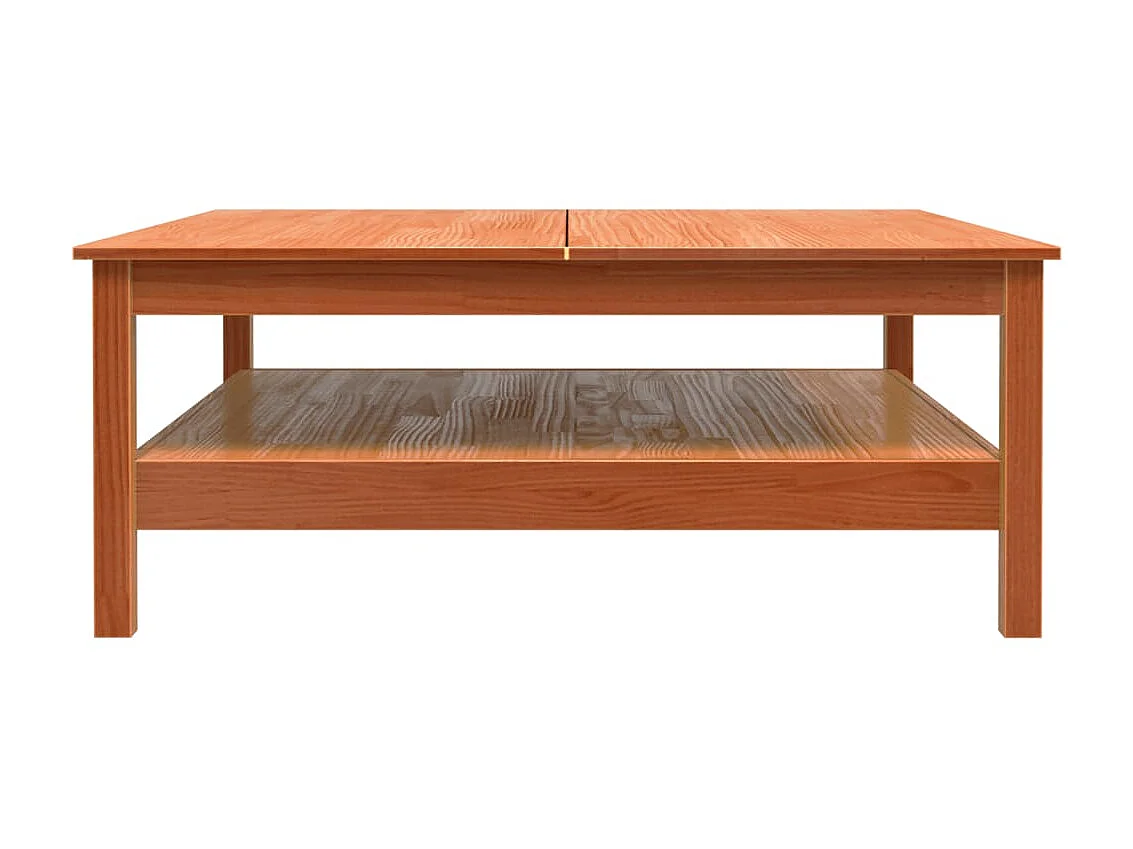 Couchtisch Beistelltisch Wachsbraun 100x100x40 cm Massivholz Kiefer -MN62608