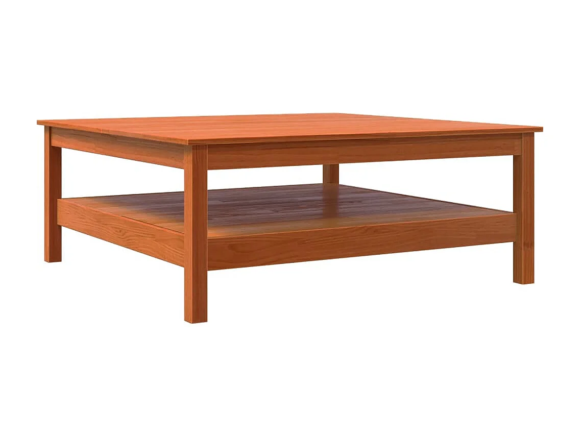 Couchtisch Beistelltisch Wachsbraun 100x100x40 cm Massivholz Kiefer -MN62608