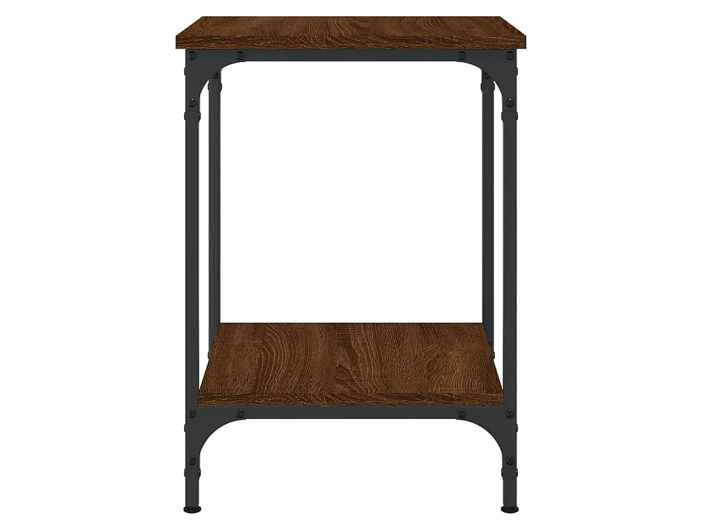 Couchtisch Braun Beistelltisch Eichen-Optik 40x40x55 cm Holzwerkstoff -MN20754