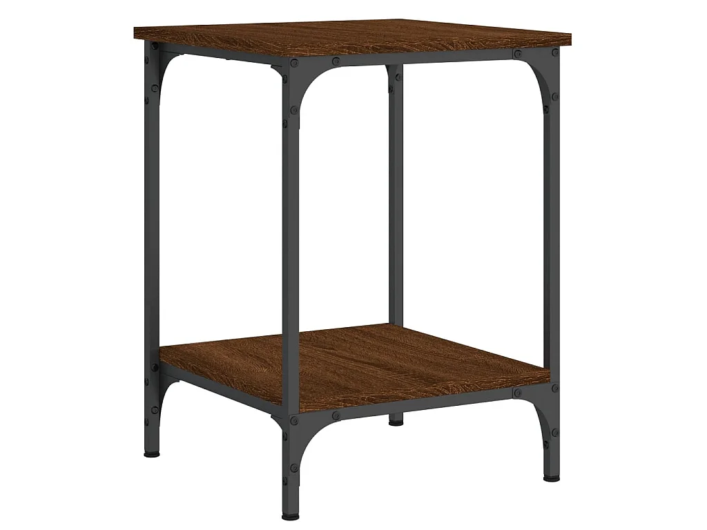 Couchtisch Braun Beistelltisch Eichen-Optik 40x40x55 cm Holzwerkstoff -MN20754