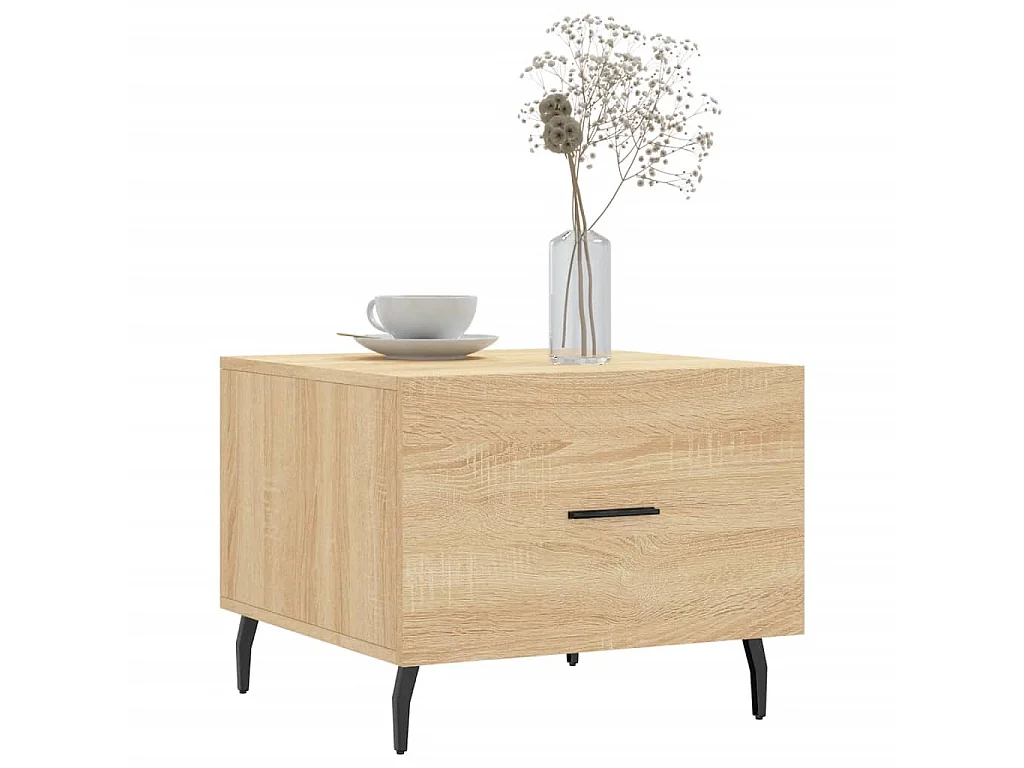 2er-Set Couchtische Beistelltisch Sonoma-Eiche 50x50x40 cm Holzwerkstoff -MN84390