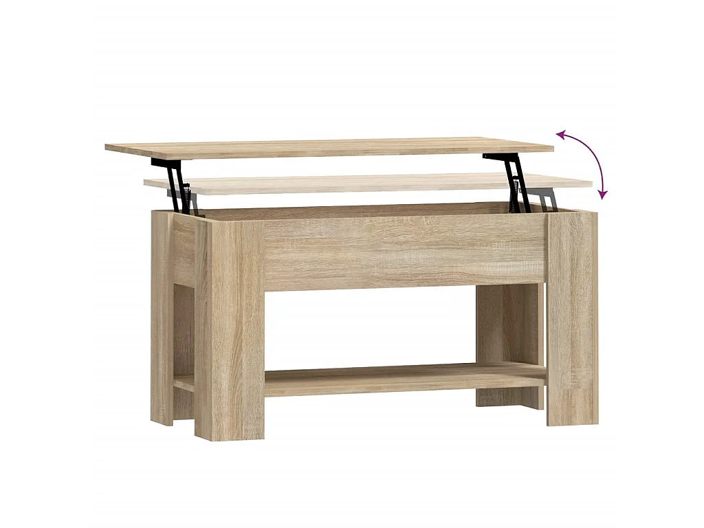 Couchtisch Beistelltisch Sonoma-Eiche 101x49x52 cm Holzwerkstoff -MN35032