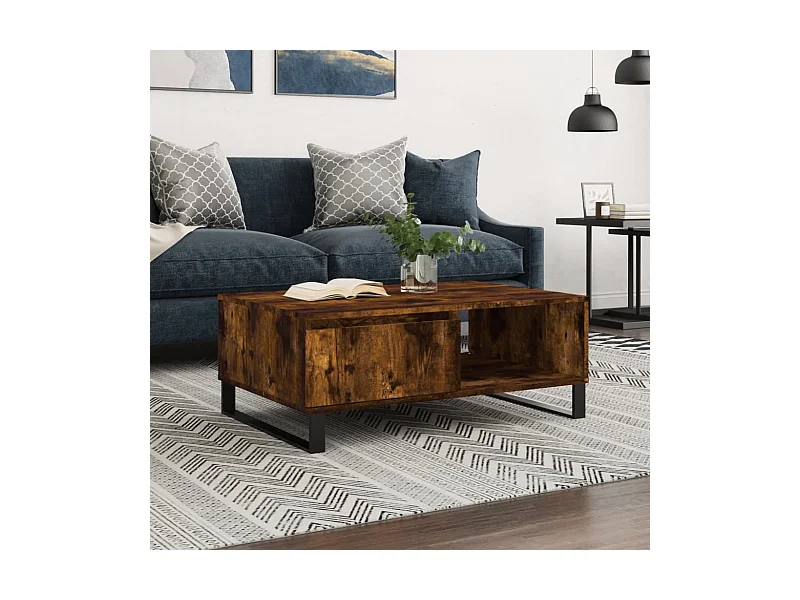 Couchtisch Beistelltisch Räuchereiche 90x60x35 cm Holzwerkstoff -MN54490