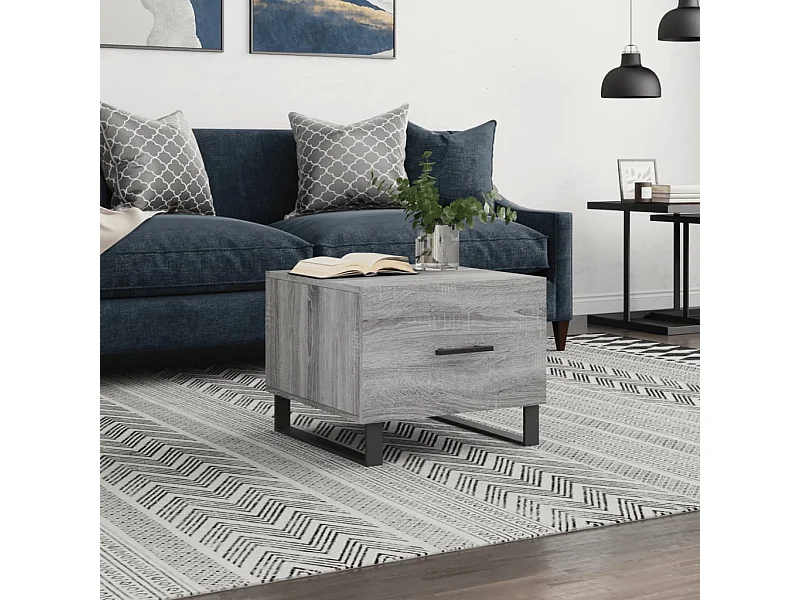 Couchtisch Beistelltisch Grau Sonoma 50x50x40 cm Holzwerkstoff -MN69578