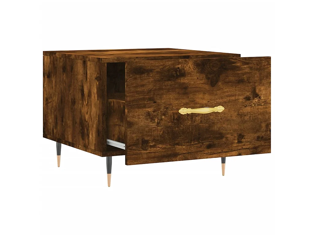 Couchtisch Beistelltisch Räuchereiche 50x50x40 cm Holzwerkstoff -MN68894