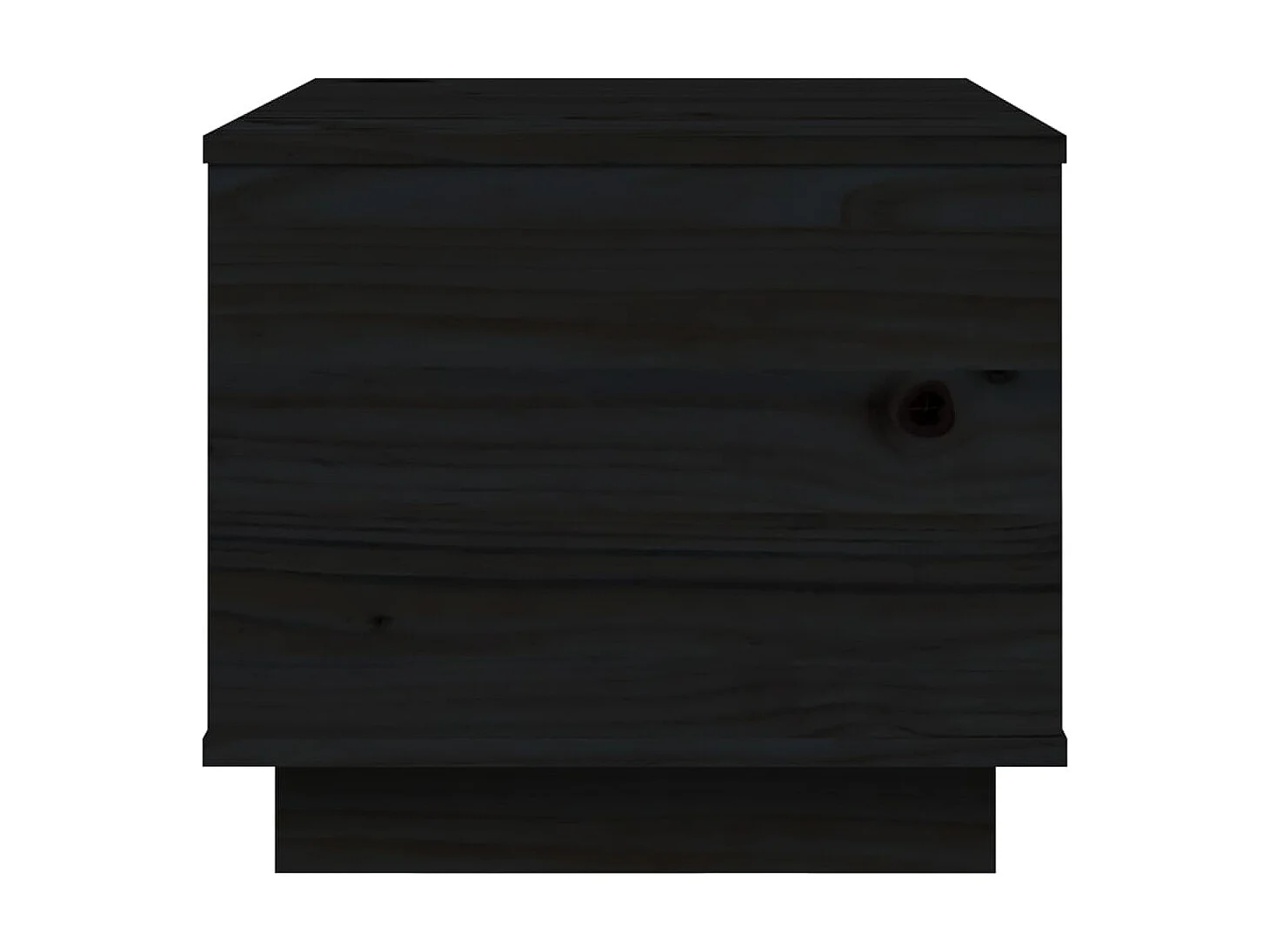 Couchtisch Beistelltisch Schwarz 40x50x35 cm Massivholz Kiefer -MN37230