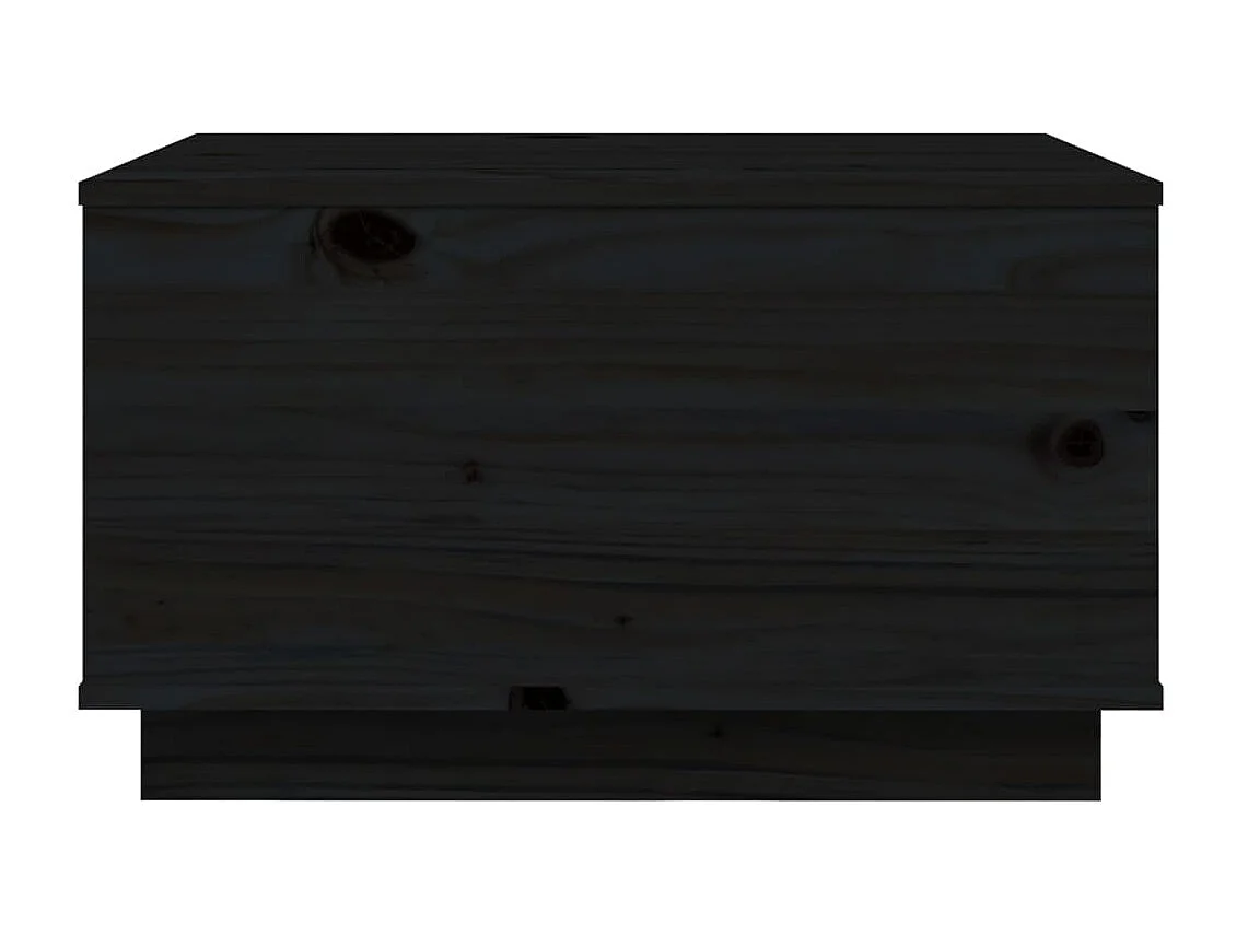 Couchtisch Beistelltisch Schwarz 60x50x35 cm Massivholz Kiefer -MN81684