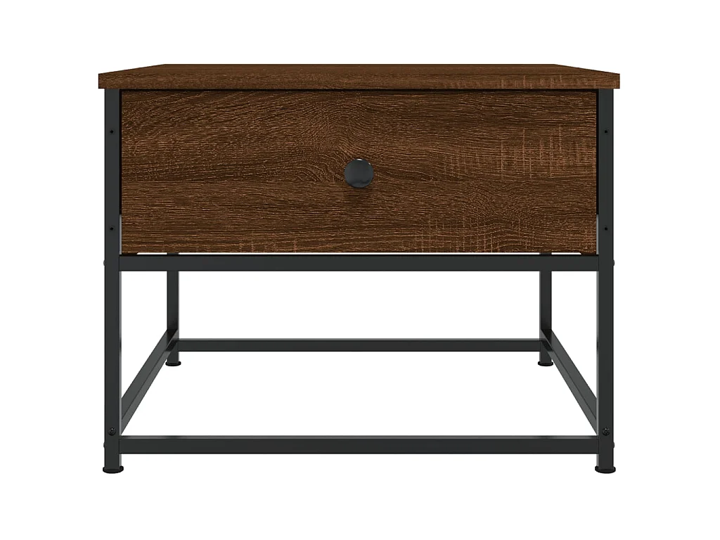 Couchtisch Braun Beistelltisch Eichen-Optik 51x51x40 cm Holzwerkstoff -MN59935