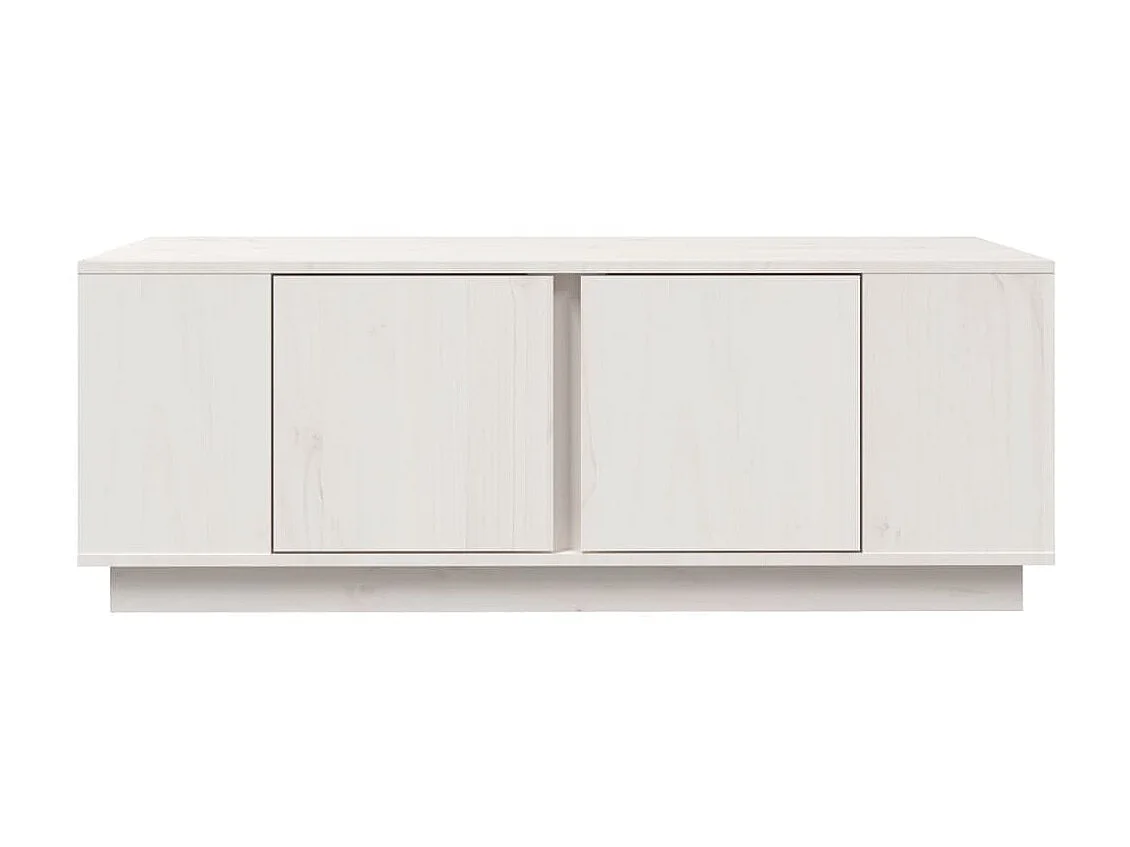 Couchtisch Beistelltisch Weiß 110x50x40 cm Massivholz Kiefer -MN73094