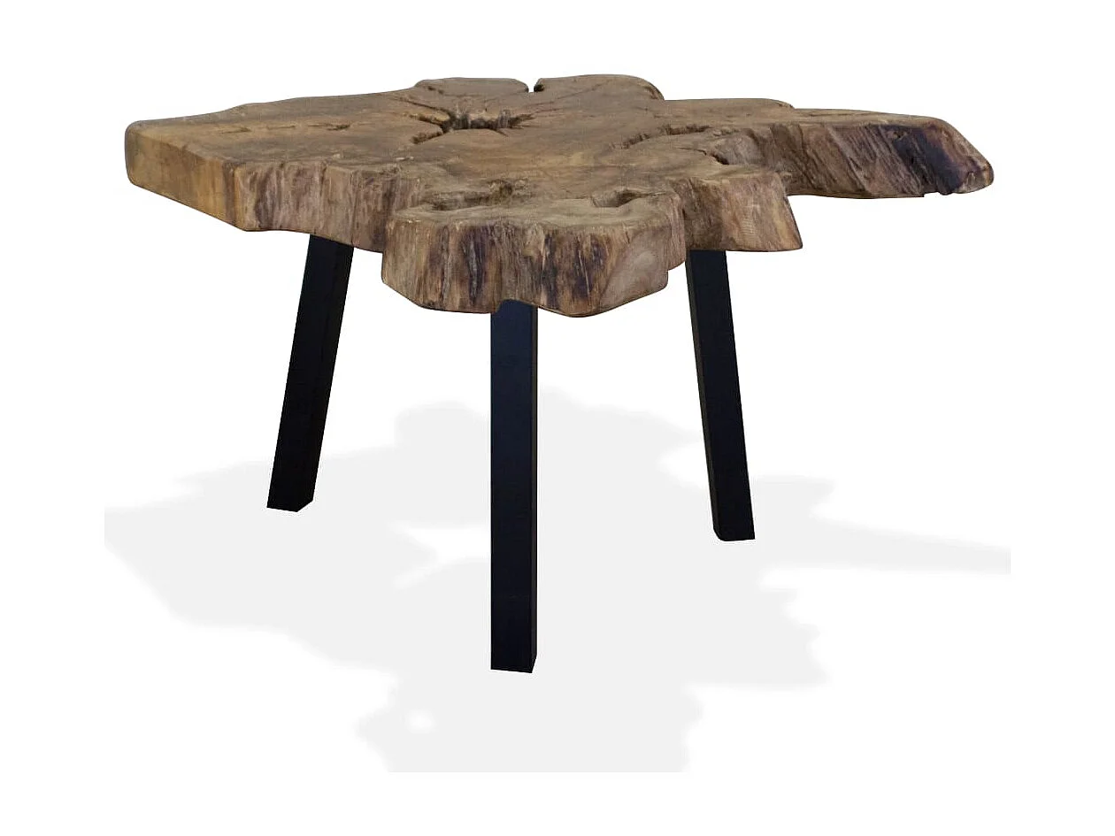 Couchtisch Beistelltisch Echtholz 80 x 70 x 38 cm -MN35818