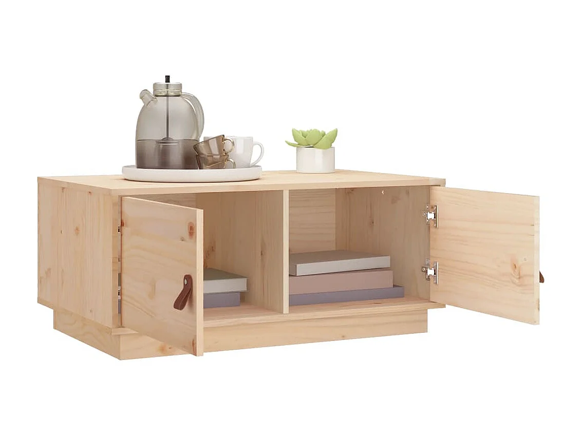 Couchtisch Beistelltisch 80x50x35 cm Massivholz Kiefer -MN69867