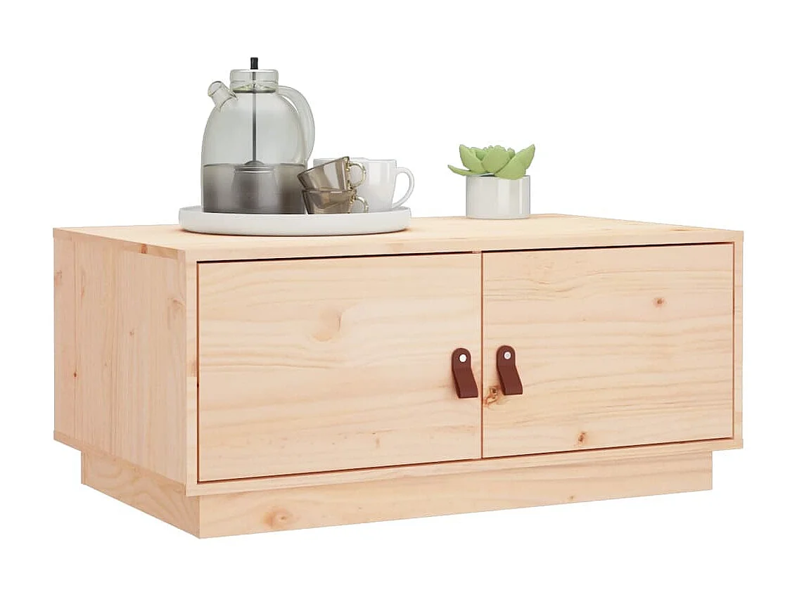 Couchtisch Beistelltisch 80x50x35 cm Massivholz Kiefer -MN69867