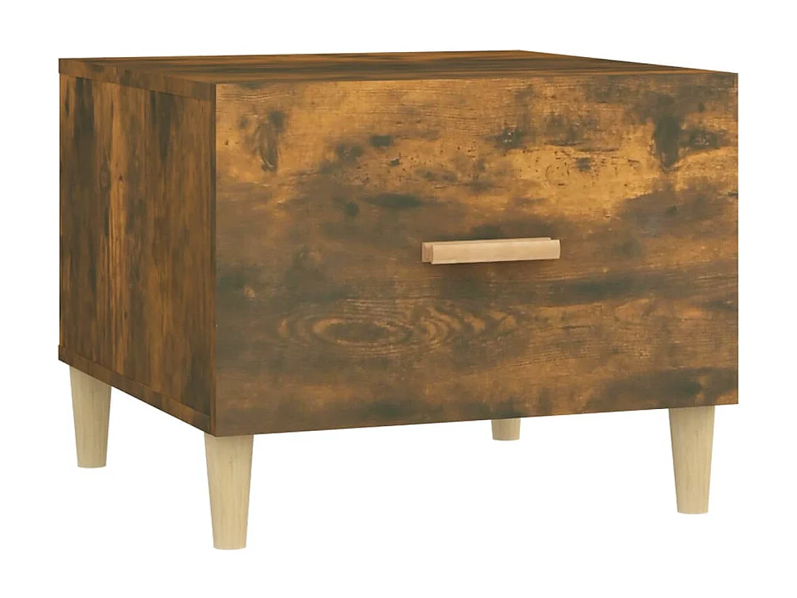 Couchtisch Beistelltisch Räuchereiche 50x50x40 cm Holzwerkstoff -MN92273